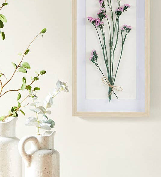 Fresh Flowers Floral Shadowbox Wall Art Decor
