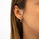 18K Gold PVD Stainless Steel Textured Huggie Hoop Earrings / ERJ0012