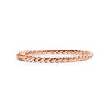 Stainless Steel Braided Stacking Ring - Hypoallergenic