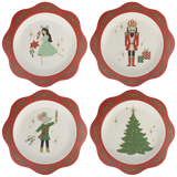 NUT1143 - Nutcracker Bamboo 9" Plate Set of 4