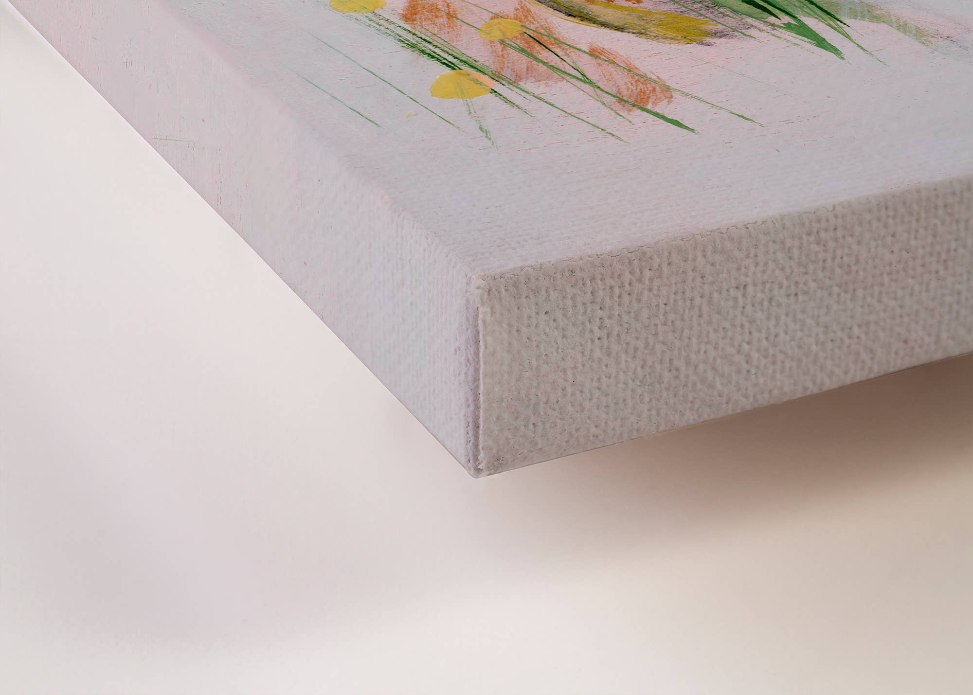 Ethereal Pink Peacock Stretched Canvas