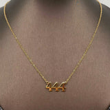 Lucky Numbers 18K Gold Plated Stainless Steel Necklace - FGS