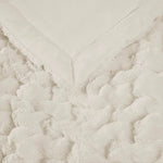Soft Warm Ruched 50x60" Throw Blanket, Ivory