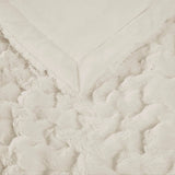 Soft Warm Ruched 50x60" Throw Blanket, Ivory