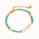 Clément 18K Gold Non-Tarnish Boho Pearl Beaded Bracelet