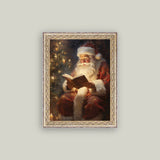 Classic Santa Framed Antique Art