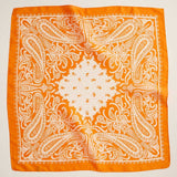 Abstract Pattern Printed Square Silky Satin Scarf