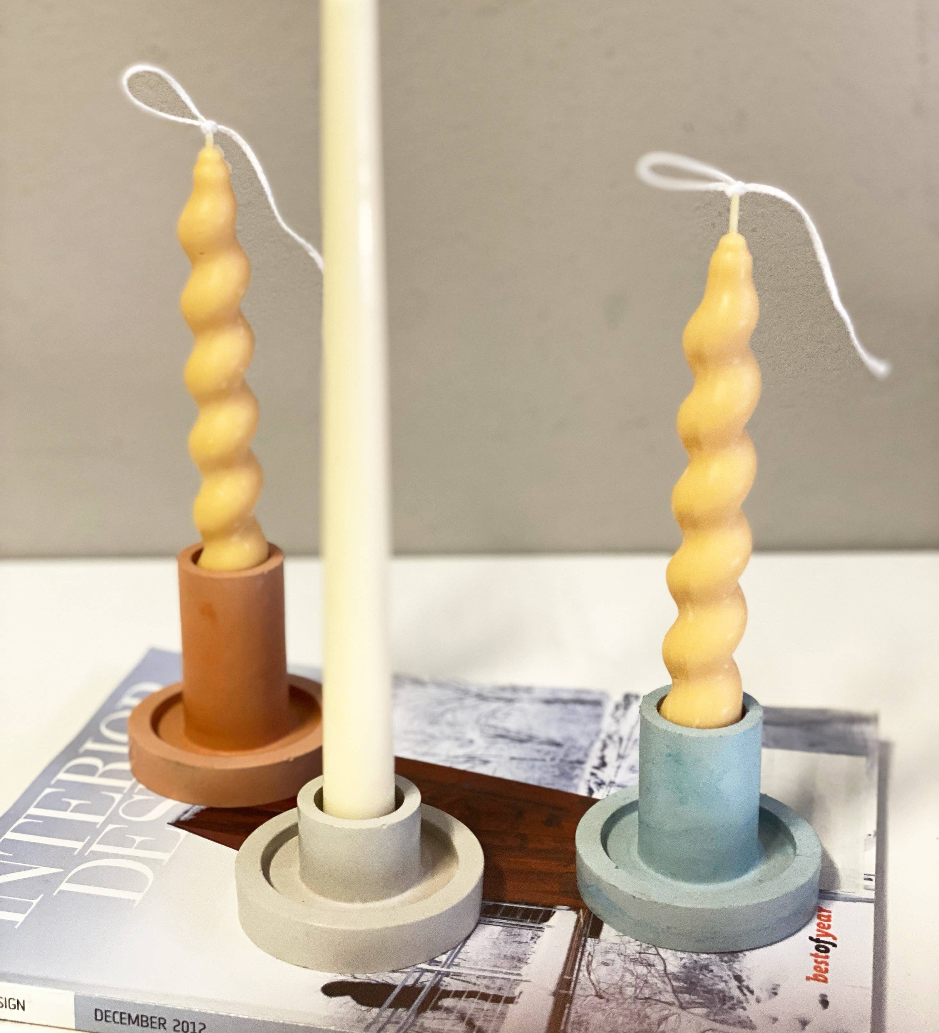 The Round Taper Candle Holder set of 2