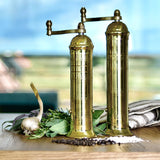 The original 'Brass Mill' - 8" salt grinder and pepper mill set