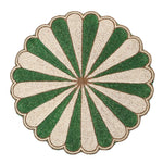 Green Floral Beaded Placemat