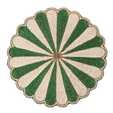 Green Floral Beaded Placemat