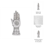 White 10 in. Resin Tattoo Hand Sculpture