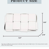 "...._ Vegan Leather Woven Crossbody Waist Bag