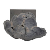 Gray 25x15 in. Resin Modern Cracked Torso Sculpture
