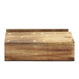 Brown 9 in. x 3 in. Wood Dominoes Game Set