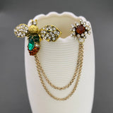 Vintage Rhinestone Bee Brooch
