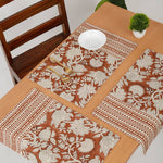 Set of 4 Amber Hand Block Printed Placemats| Gift for her