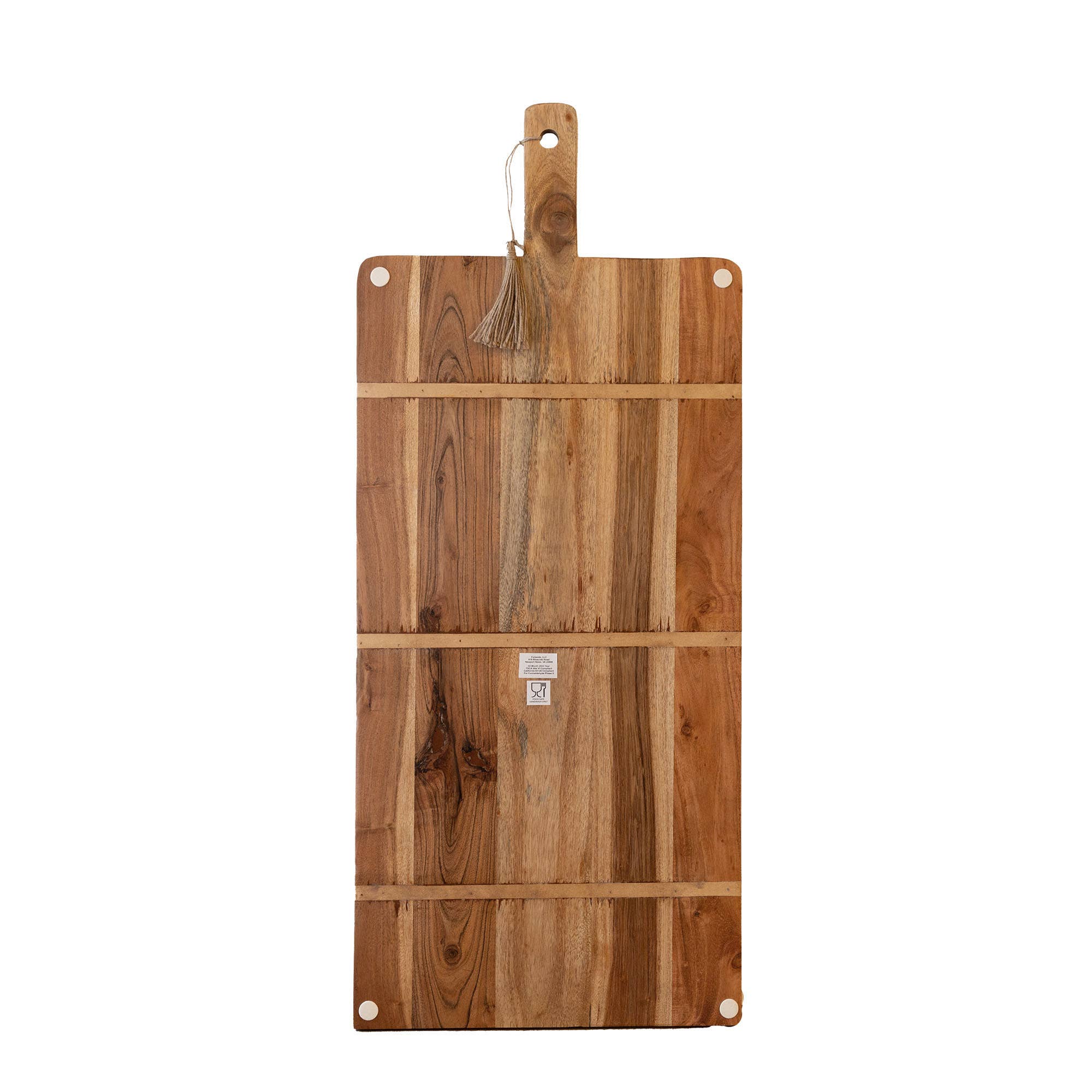 Prairie 38 Inch Oversized Cutting Board Acacia Wood & Jute