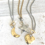 Star moon heart mixed meta necklaces no tarnish jewelry 2025
