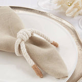 Ivory Knotted Rope Napkin Ring