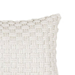 16X24 Hand Woven Sonia Knotted Pillow White