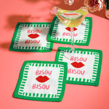 Bisou French Kiss Cocktail Napkins (Set of 4)
