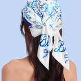 Bride Hair Scarf | white, bridal, bachelorette, wedding