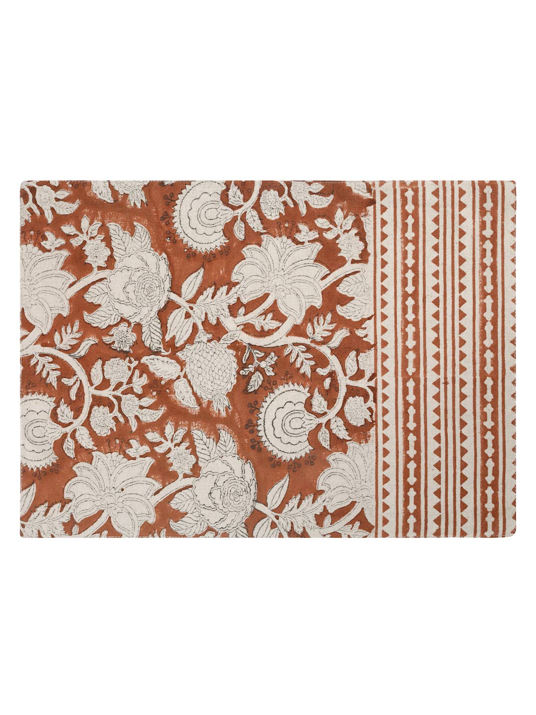 Set of 4 Amber Hand Block Printed Placemats| Gift for her
