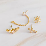 Be The Shine Linked Earrings Set Of 3