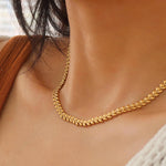 Vern 18K Gold Non-Tarnish Classic Wheat Chain