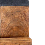 Louisa Cookbook Holder Acacia Wood Marble & Metal