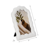 4 in. x 6 in. White Resin Wavy Arch Photo Frame