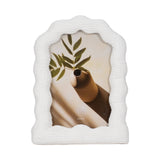 4 in. x 6 in. White Resin Wavy Arch Photo Frame