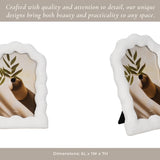4 in. x 6 in. White Resin Wavy Arch Photo Frame