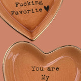 “You Are My Fucking Favorite” Cuss Word Heart Trinket Dish