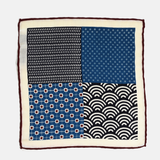 Burgundy 4-sided Wool Pocket Square