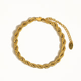 Sadie 18K Gold Non-Tarnish Braided Stackable Bracelet