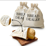 Reusable Bread Bag, Sourdough Supplies, "Bread Dealer"