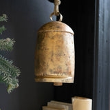 LARGE ANTIQUE GOLD CHRISTMAS BELL