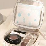 ....SI-26554 Plaid Tweed Cosmetic Makeup Travel Case