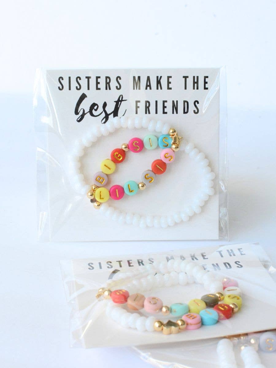 Big sis Lil sis best friends MAMA bracelet birthday gift