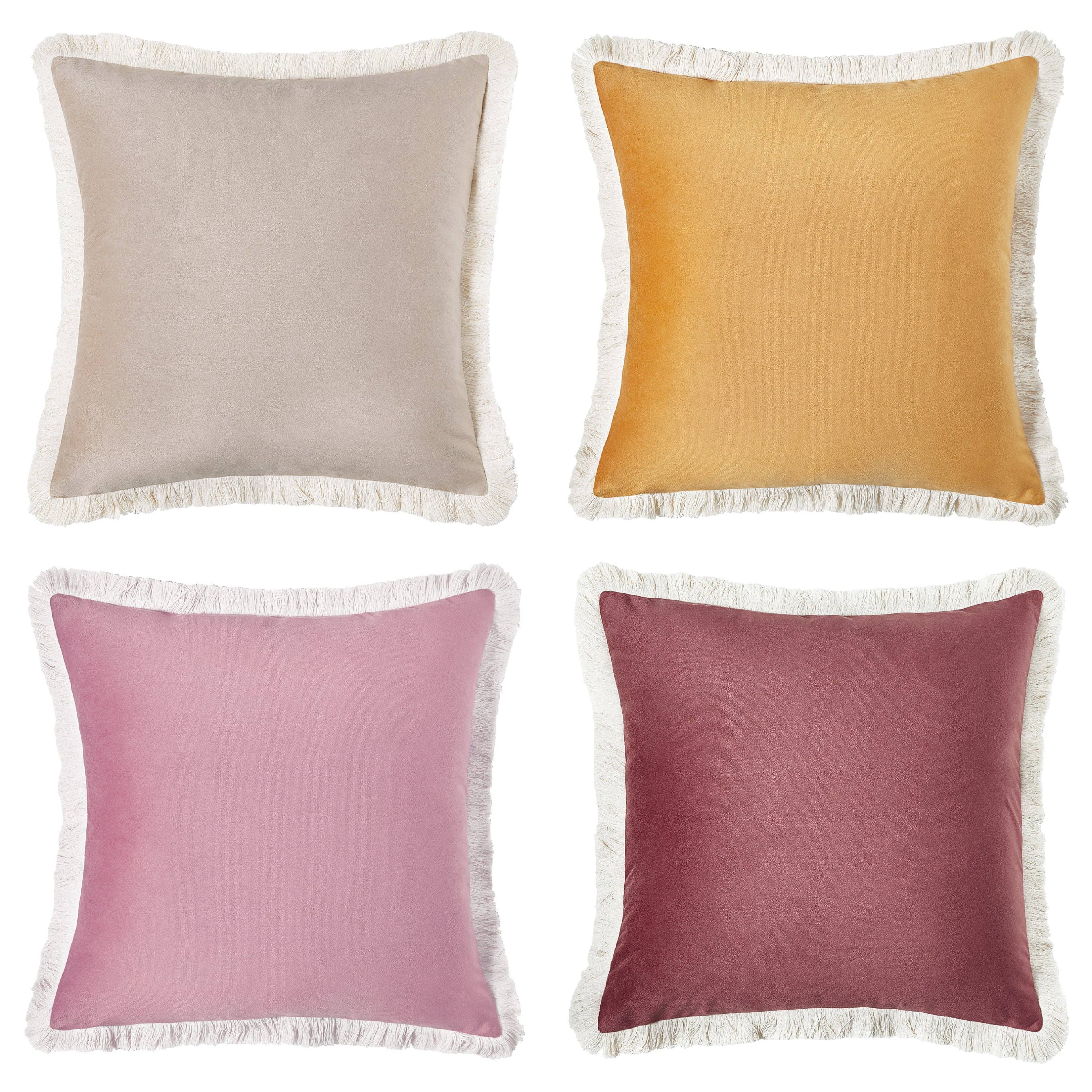 Nacazcol Pillows - Beige/Dusty Pink each one