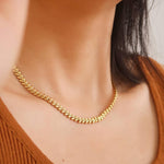 Vern 18K Gold Non-Tarnish Classic Wheat Chain