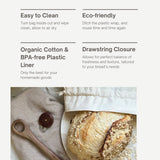 Reusable Bread Bag, Sourdough Supplies, "Bread Dealer"