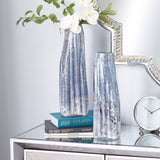 Contemporary Blue Glass Vase Set