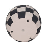 Planter - Black/White Pottery Checkerboard Rounded, 8 in.