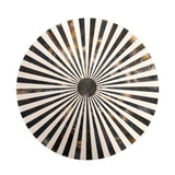 Antique Brass with Bone Top Martini Table