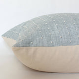 Designer Light Blue Dot Textured Pillow