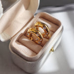 Dazzle Hoops | CZ Chunky Gold Hoops