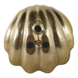 Decorative Figurine - Gold Metal Clam Acrylic Pearl, 5 in.